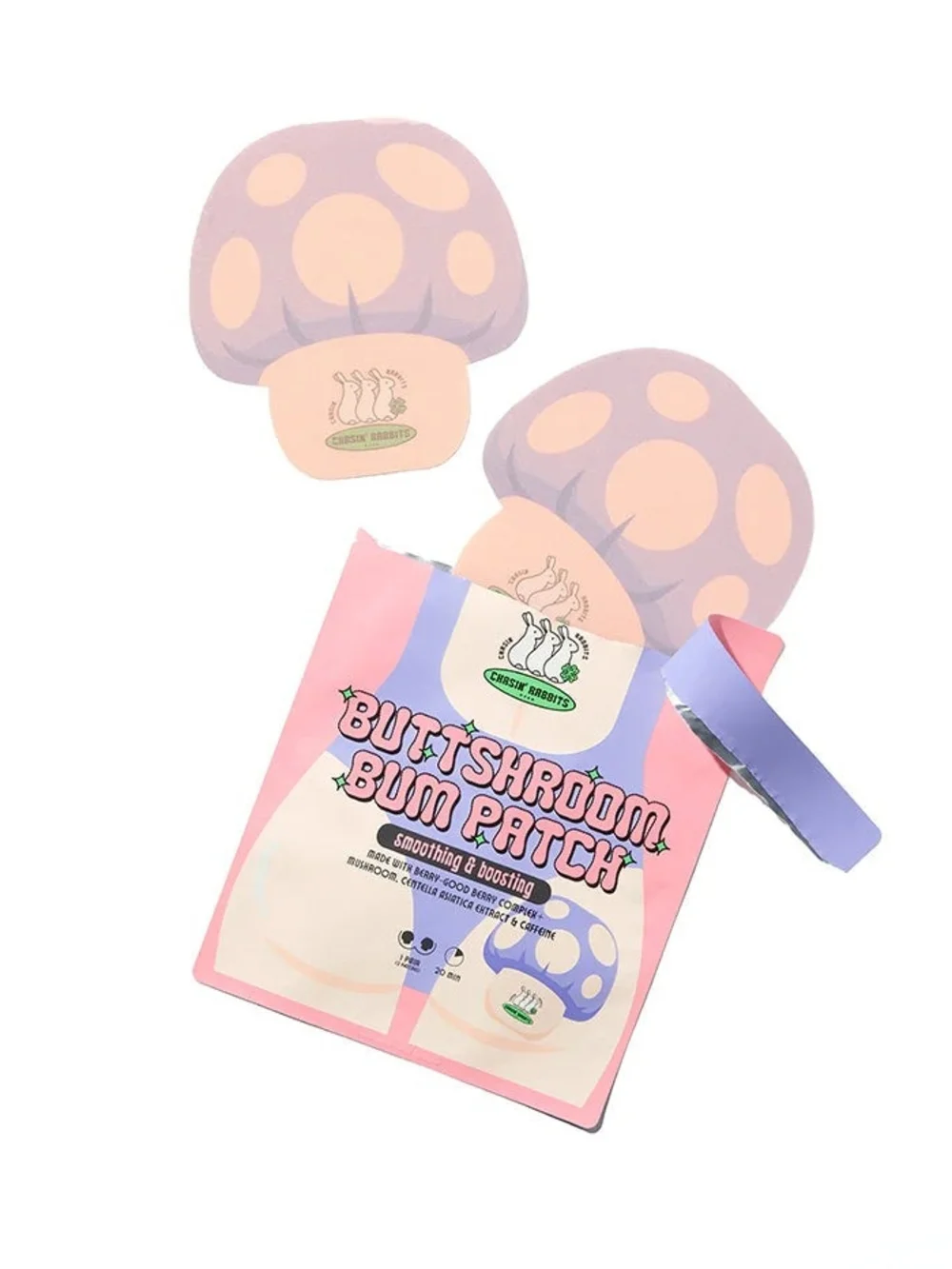 BUTTSHROOM Bum Patch + Mushroom Spa Headband - Fun Mushroom Lovers Bundle - Picture 5 of 11